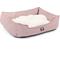 Show in main carousel: Majestic Pet Contemp Lounge Jackson Heathered Bolster Dog Bed with Removable Cover, Pink, Small slide 3 of 6