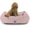 Show in main carousel: Majestic Pet Contemp Lounge Jackson Heathered Bolster Dog Bed with Removable Cover, Pink, Small slide 2 of 6