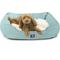 Show in main carousel: Majestic Pet Contemp Lounge Jackson Heathered Bolster Dog Bed with Removable Cover, Teal, Small slide 1 of 7