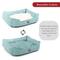 Show in main carousel: Majestic Pet Contemp Lounge Jackson Heathered Bolster Dog Bed with Removable Cover, Teal, Small slide 6 of 7