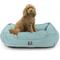 Show in main carousel: Majestic Pet Contemp Lounge Jackson Heathered Bolster Dog Bed with Removable Cover, Teal, Small slide 3 of 7