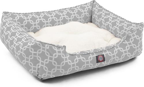 Show full view: Majestic Pet Contemp Lounge Links Bolster Dog Bed with Removable Cover, Gray, Small slide 3 of 6
