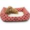 Show in main carousel: Majestic Pet Contemp Lounge Links Bolster Dog Bed with Removable Cover, Red, Small slide 1 of 6