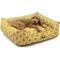 Show in main carousel: Majestic Pet Contemp Lounge Links Bolster Dog Bed with Removable Cover, Yellow, Small slide 2 of 6
