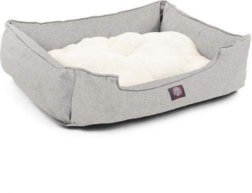 Show full view: Majestic Pet Contemp Lounge Palette Heathered Bolster Dog Bed with Removable Cover, Gray, Small slide 3 of 6