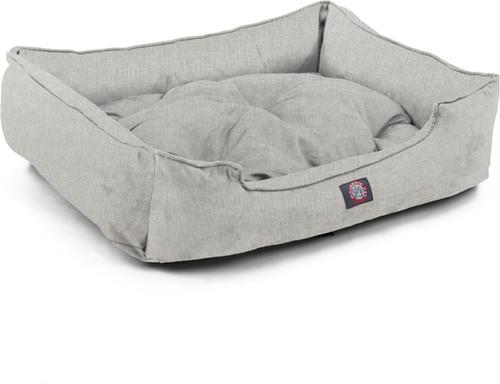 Show full view: Majestic Pet Contemp Lounge Palette Heathered Bolster Dog Bed with Removable Cover, Gray, Small slide 4 of 6
