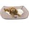 Show in main carousel: Majestic Pet Contemp Lounge Palette Heathered Bolster Dog Bed with Removable Cover, Pink, Small slide 1 of 6
