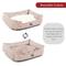 Show in main carousel: Majestic Pet Contemp Lounge Palette Heathered Bolster Dog Bed with Removable Cover, Pink, Small slide 5 of 6