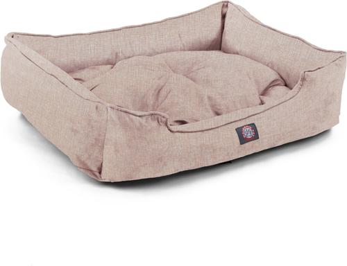 Show full view: Majestic Pet Contemp Lounge Palette Heathered Bolster Dog Bed with Removable Cover, Pink, Small slide 4 of 6
