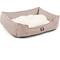 Show in main carousel: Majestic Pet Contemp Lounge Palette Heathered Bolster Dog Bed with Removable Cover, Pink, Small slide 3 of 6