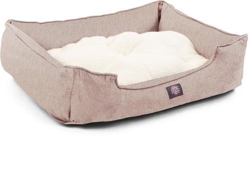 Show full view: Majestic Pet Contemp Lounge Palette Heathered Bolster Dog Bed with Removable Cover, Pink, Small slide 3 of 6