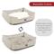 Show in main carousel: Majestic Pet Contemp Lounge Palette Heathered Bolster Dog Bed with Removable Cover, Tan, Small slide 5 of 6