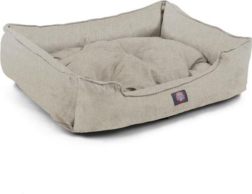 Show full view: Majestic Pet Contemp Lounge Palette Heathered Bolster Dog Bed with Removable Cover, Tan, Small slide 4 of 6