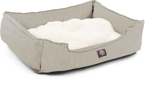 Show full view: Majestic Pet Contemp Lounge Palette Heathered Bolster Dog Bed with Removable Cover, Tan, Small slide 3 of 6