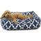 Show in main carousel: Majestic Pet Contemp Lounge Trellis Bolster Dog Bed with Removable Cover, Navy Blue, Small slide 2 of 6