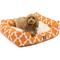 Show in main carousel: Majestic Pet Contemp Lounge Trellis Bolster Dog Bed with Removable Cover, Peach, Small slide 1 of 6