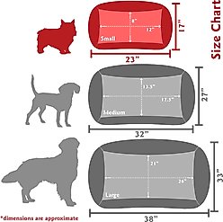 Majestic Pet Contemp Lounge Trellis Bolster Dog Bed with Removable Cover, Peach, Small slide 2 of 6