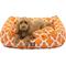 Show in main carousel: Majestic Pet Contemp Lounge Trellis Bolster Dog Bed with Removable Cover, Peach, Small slide 2 of 6