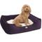 Show in main carousel: Majestic Pet Contemp Lounge Velvet Bolster Dog Bed with Removable Cover, Amethyst, Small slide 1 of 6