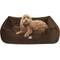 Show in main carousel: Majestic Pet Contemp Lounge Velvet Bolster Dog Bed with Removable Cover, Espresso, Small slide 2 of 6