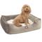 Show in main carousel: Majestic Pet Contemp Lounge Velvet Bolster Dog Bed with Removable Cover, Smoke, Small slide 1 of 7