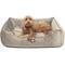 Show in main carousel: Majestic Pet Contemp Lounge Velvet Bolster Dog Bed with Removable Cover, Smoke, Small slide 3 of 7