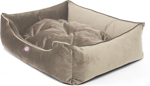 Show full view: Majestic Pet Contemp Lounge Velvet Bolster Dog Bed with Removable Cover, Smoke, Small slide 5 of 7