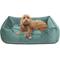Show in main carousel: Majestic Pet Contemp Lounge Velvet Bolster Dog Bed with Removable Cover, Turquoise, Small slide 2 of 6