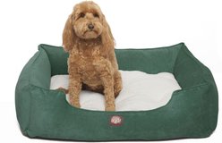 Majestic Pet Contemp Lounge Villa Bolster Dog Bed with Removable Cover, Marine, Small