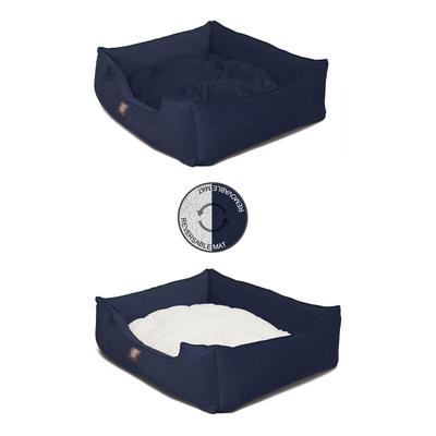 Show full view: Majestic Pet Contemp Lounge Villa Bolster Dog Bed with Removable Cover, Navy, Small slide 5 of 6