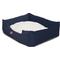 Show in main carousel: Majestic Pet Contemp Lounge Villa Bolster Dog Bed with Removable Cover, Navy, Small slide 3 of 6