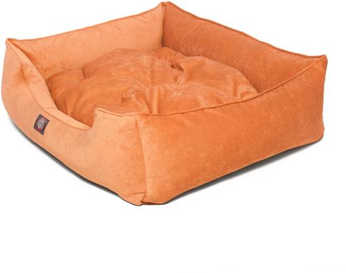 Show full view: Majestic Pet Contemp Lounge Villa Bolster Dog Bed with Removable Cover, Orange, Small slide 4 of 6