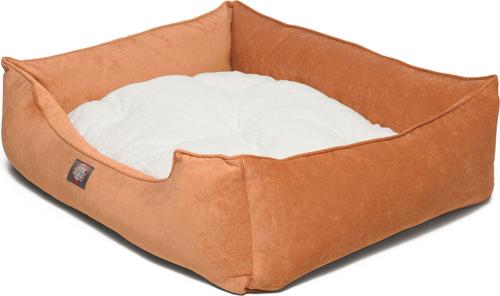 Show full view: Majestic Pet Contemp Lounge Villa Bolster Dog Bed with Removable Cover, Orange, Small slide 3 of 6