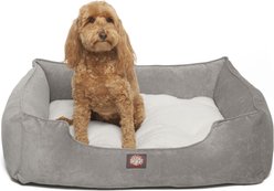 Majestic Pet Contemp Lounge Villa Bolster Dog Bed with Removable Cover, Vintage, Small