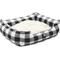 Show in main carousel: Majestic Pet Contemporary Lounge Anderson Check Bolster Dog Bed with Removable Cover, Black, Large slide 2 of 3