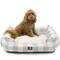 Show in main carousel: Majestic Pet Contemporary Lounge Anderson Check Bolster Dog Bed with Removable Cover, Grey, Large slide 1 of 4