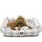 Show in main carousel: Majestic Pet Contemporary Lounge Anderson Check Bolster Dog Bed with Removable Cover, Grey, Large slide 2 of 4