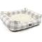 Show in main carousel: Majestic Pet Contemporary Lounge Anderson Check Bolster Dog Bed with Removable Cover, Grey, Large slide 3 of 4