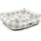 Show in main carousel: Majestic Pet Contemporary Lounge Anderson Check Bolster Dog Bed with Removable Cover, Grey, Large slide 4 of 4