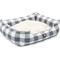 Show in main carousel: Majestic Pet Contemporary Lounge Anderson Check Bolster Dog Bed with Removable Cover, Gunmetal Blue, Large slide 2 of 3