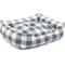 Show in main carousel: Majestic Pet Contemporary Lounge Anderson Check Bolster Dog Bed with Removable Cover, Gunmetal Blue, Large slide 3 of 3