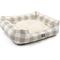 Show in main carousel: Majestic Pet Contemporary Lounge Anderson Check Bolster Dog Bed with Removable Cover, Tan, Large slide 3 of 5