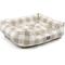 Show in main carousel: Majestic Pet Contemporary Lounge Anderson Check Bolster Dog Bed with Removable Cover, Tan, Large slide 4 of 5