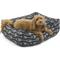 Show in main carousel: Majestic Pet Contemporary Lounge Arrow Bolster Dog Bed with Removable Cover, Black/White Arrows, Medium slide 1 of 5