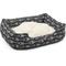 Show in main carousel: Majestic Pet Contemporary Lounge Arrow Bolster Dog Bed with Removable Cover, Black/White Arrows, Medium slide 5 of 5