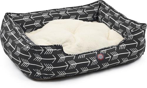 Show full view: Majestic Pet Contemporary Lounge Arrow Bolster Dog Bed with Removable Cover, Black/White Arrows, Medium slide 5 of 5