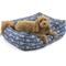 Show in main carousel: Majestic Pet Contemporary Lounge Arrow Bolster Dog Bed with Removable Cover, Blue/White Arrows, Large slide 1 of 5