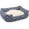 Show in main carousel: Majestic Pet Contemporary Lounge Arrow Bolster Dog Bed with Removable Cover, Blue/White Arrows, Large slide 4 of 5