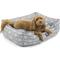 Show in main carousel: Majestic Pet Contemporary Lounge Arrow Bolster Dog Bed with Removable Cover, Grey/White Arrows, Large slide 1 of 4
