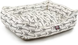 Majestic Pet Contemporary Lounge Arrow Bolster Dog Bed with Removable Cover, White/Black Arrows, Large slide 2 of 4